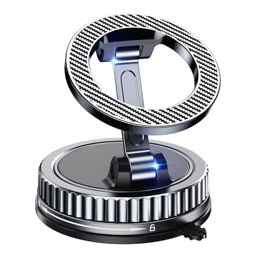 Chiclish Car Phone Holder for Magsafe [2026 89+LBS Suction & 3700gf Magnetic] 360° Adjustable Camera Shoe Mount, Phone Holders for Your Car Accessories for iPhone 17 16 15 14 13 12 Pro Plus Max Air