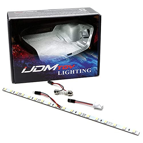 iJDMTOY 18-SMD-5050 LED Strip Light Compatible with Car Trunk Cargo Area or Interior Illumination, Xenon White