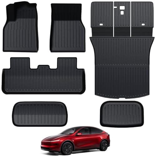 GALVAGNITE Floor Mats for 2026 2025 Tesla Model Y Juniper, Full Coverage All Weather Floor Mat Cargo Liner Trunk Mat Frunk Backrest Mats Accessories (Not fit Standard)