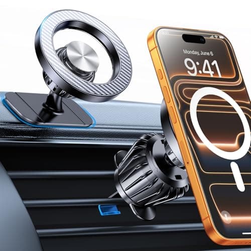 Kaistyle for Magsafe Car Mount【20 Strong Magnets】Magnetic Phone Holder for Car Phone Holder Mount Dash Mounted Holders Cell Phone Holders for Your Car Accessories for Women Men for iPhone 17 16 15 14