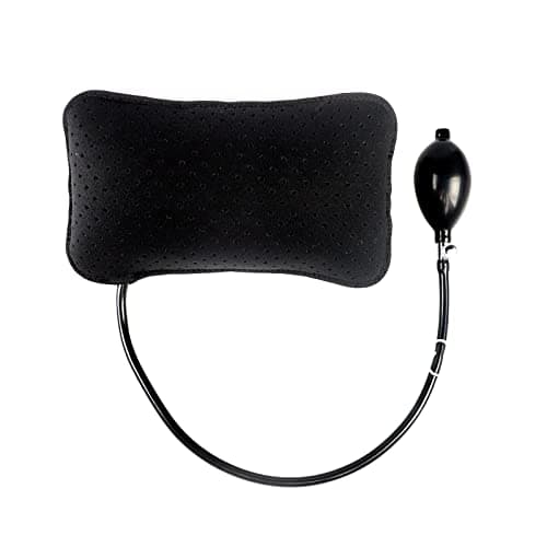 Beisto Inflatable Lumbar Support Pillow for Car Seat, Office Chair Bed, Home Use, with Air Pump Airbag Waist Brace Lumbar Traction Belt Back Support Cushion for Reducing Lower Back Pain