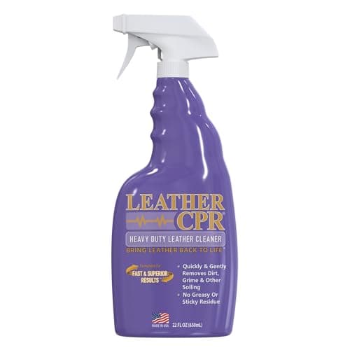 Leather CPR Heavy Duty Leather Cleaner 22oz - Car Interior Cleaner For Heavy Dirt & Grime, Heavily Soiled Furniture Leather Cleaner For Couch, Car Seat,Purses, Shoes, Boots, & More