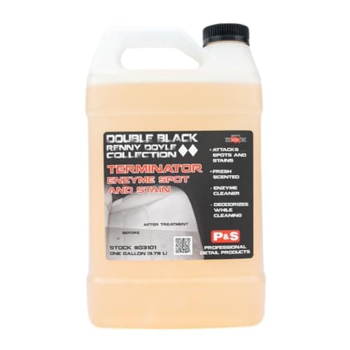 P & S Professional Detail Products Terminator Enzyme Spot & Stain Remover – Professional Upholstery & Carpet Cleaner, Eliminates Grease, Dirt, Protein-Based Stains, Fresh Scent - 1 Gallon