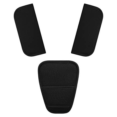 Accmor Car Seat Straps Shoulder Pads Suit for Baby Kids, Car Seat Strap Covers, Hip Support, Car Seat Strap Pads, Soft Seat Belt Covers for All Car Seats, Pushchair, Stroller, Black
