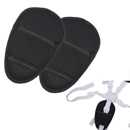 2 Pack Car Seat Crotch Cushion Universal Cushion Crotch Pads,Stroller Crotch Pads for Car Seat Pushchair for Comfort Cushion Car Seats Covers(Black)