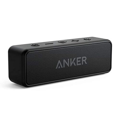 Anker Soundcore 2 Portable Bluetooth Speaker with Stereo Sound, Bluetooth 5, Bassup, IPX7 Waterproof, 24-Hour Playtime, Wireless Stereo Pairing, Speaker for Home, Outdoors, Travel