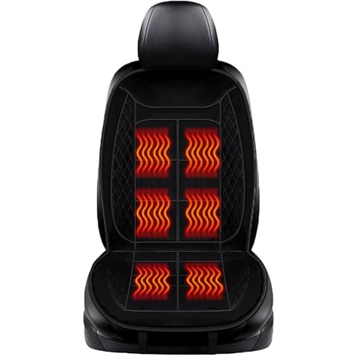 DgiqLeite Car Seat Cushions, Car Seat Cover Foldable Portable Seat Cover for Back and Seat Cushions with Bottom Anti Slip Silicon(1 Pack/Black)