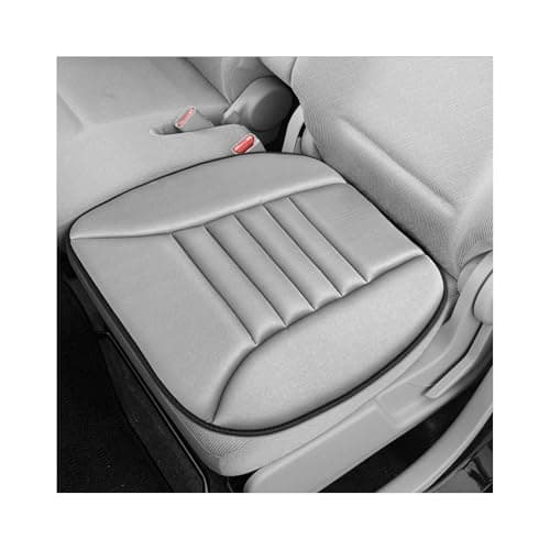 MUQIDA Car Seat Cushion, 1.2" Thick Comfort Memory Foam Auto Seat Pad with Non Slip Bottom, Breathable Driver Seats Pillow Pressure Relief Chair Cushion for Vehicle Office Home (Gray)