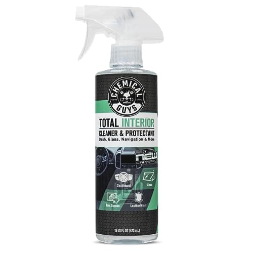 Chemical Guys Total Interior Cleaner & Protectant - New Car Scent, Car Cleaning Spray, Cleans and Protects Leather, Vinyl, Plastic, Rubber, and Glass, Safe for Trucks, SUVs, Jeeps, RVs & More - 16 oz