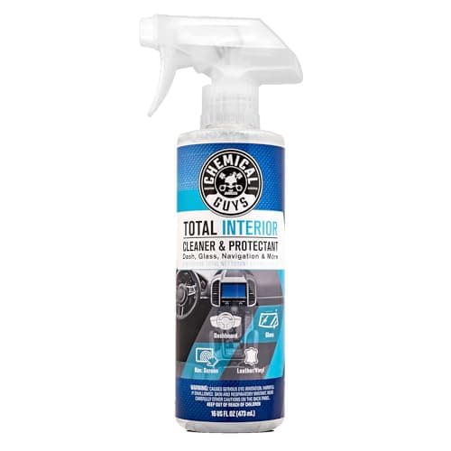 Chemical Guys Total Interior Cleaner & Protectant Interior Cleaner, Cleans & Protects Leather, Vinyl, Plastic, Rubber, Glass with a Streak-Free Finish — Cars, Trucks, SUVs, RVs, 16 oz