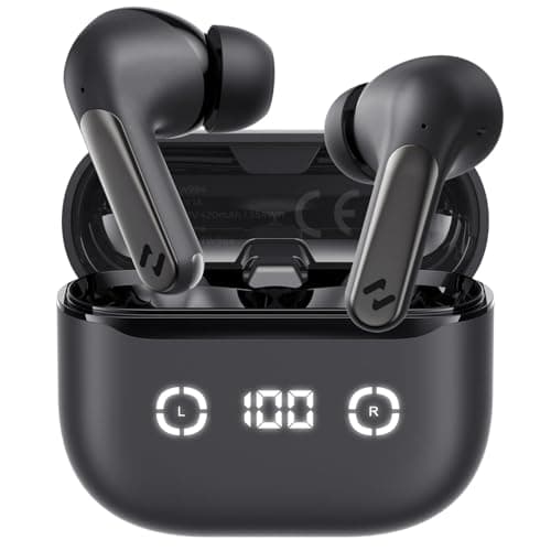 havit Wireless Earbuds Noise Cancelling TW984, in-Ear Buds Bluetooth 5.4 Headphones, 40H Playtime, with 4 ENC Noise Cancelling Mic, 7 Preset EQs via App LED Display
