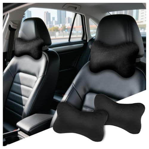 Purthog 2PCS Soft Car Headrest Pillow,Ergonomic Car Neck Pillow for Driving Relief Neck Fatigue,Universal Cars Pillows Headrest for Cars Interior Accessories with Detachable Cover