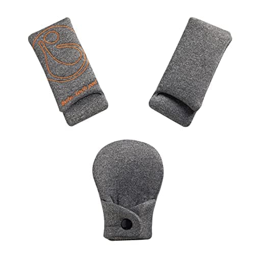 Innokids Car Seat Strap Cover Set for Baby Kids Seat Belt Covers with Crotch Pad Back Anti-Slip Design for Car Seats Pushchair Stroller (Medium (5.9”L), Gray)