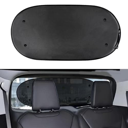 Ongfuwu Car Rear Window Sun Shade, 39.76"×19.88" Folding Automotive Windshield Sun Shade with Suction Cup, Universal Rear Facing Car Seats Sunlight Shield Blocker Mesh Cover for Baby Kid Pet