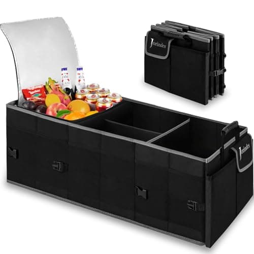 Trunk Organizer With Built-In Insulated Leak Proof Cooler Bag