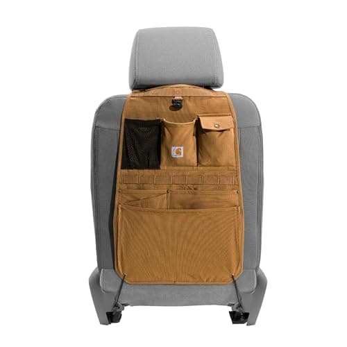 Carhartt Universal Nylon Duck Automotive Seat Back Organizer, Organization for Work and Kids, Carhartt Brown