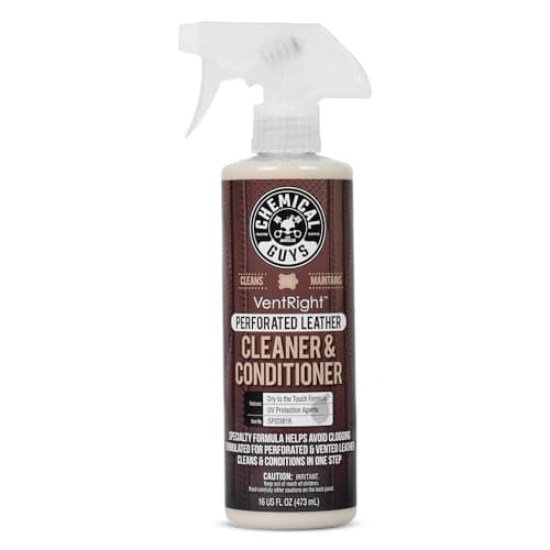 Chemical Guys VentRight Perforated Leather Cleaner and Conditioner Deep Cleaning Leather Cleaner for Ventilated Seats with Added Protection Removes Dirt, Oils, Residue and Grime 16 oz