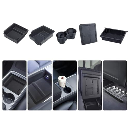 BANKKY Center Console Organizer Tray 5PCS for Tesla Model Y