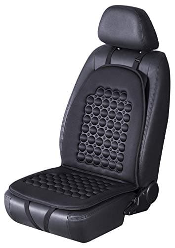 FREMONT AUTO Car Seat Cover Breathable Seat Protector- Made with Premium Polyester and Massage Magnet Bubble Cushion - Adjustable for Cars Truck SUV Vans, Airbag Compatible (Black 1PC)
