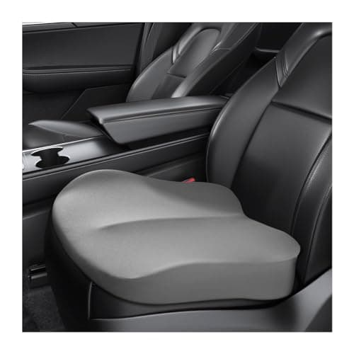 Gasedin Car Seat Cushion, Comfort Memory Foam Car Cushion, Non-Slip Auto Booster Seat Cushion for Improve Driving Vision, Suitable for Vehicles Trucks SUVs Car Accessories (Gray)