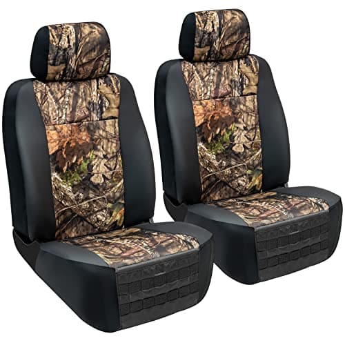Mossy Oak LPI Truck Heavy Duty Seat Covers for Front Seats; Fits Full-Size SUV or Truck; Includes Front and Rear Storage Pockets, Built-in Molle Style Organizer; Semi-Custom Fit; 2pcs
