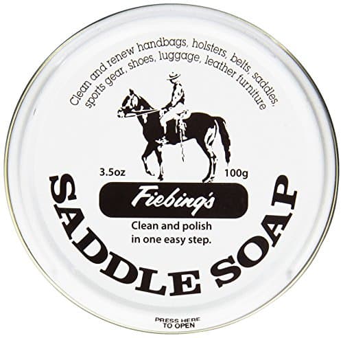 Fiebings White Saddle Soap for Leather (3.5 oz Tin) - Leather Cleaner & Conditioner to Soften & Protect Leathercraft, Car Seat, Couch, Shoe & Saddles