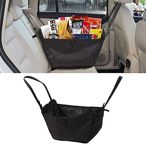 ECOSHIRE Car Seat Organizer - Large Capacity Passenger Seat Storage Travel Bag, Portable, Foldable and Collapsible Miscellaneous Car Hanging Bags, Reusable Shopping Tote with Drawstrings